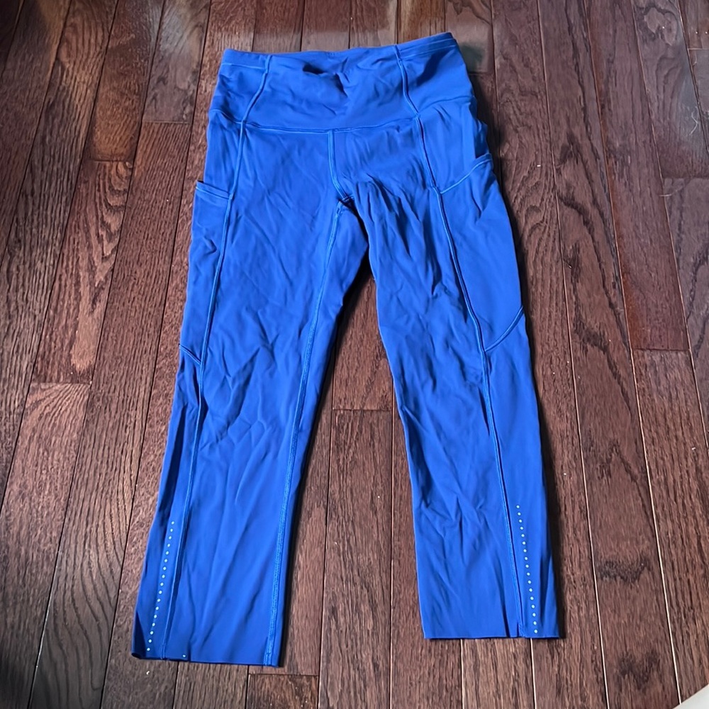 Lululemon Fast And Free Crop II Purple Leggings Women’s Size 4